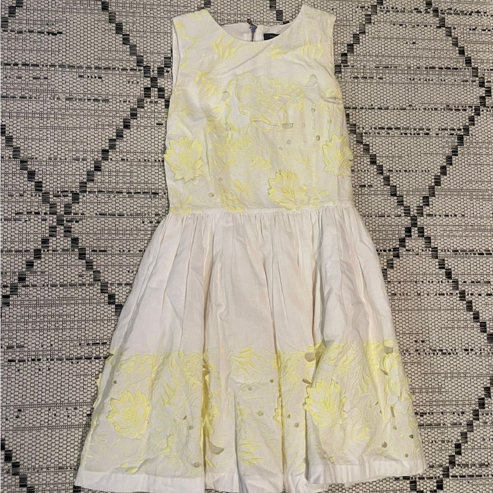 Charming White and Yellow Dress